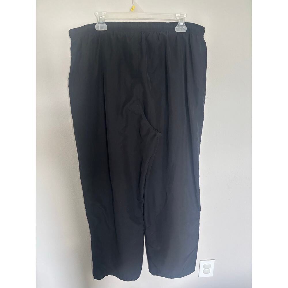 Nike Wide Leg Track Pants Men 2XL Black Swoosh Baggy Y2K Streetwear Athletic - Picture 5 of 5